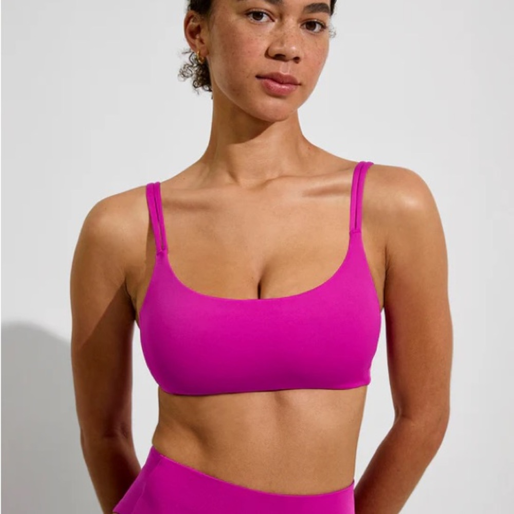 Left on Friday Pool Days Top D+ in Magenta (Small)